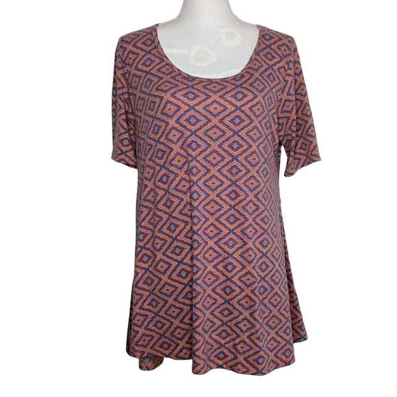 LuLaRoe Tops - Lularoe Blouse Diagonal Geometric Tee Loose Fit Multicolor Size Small NWT